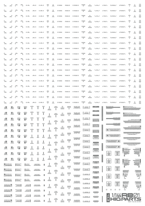 1/144 RB01 Caution Decal One Color Gray