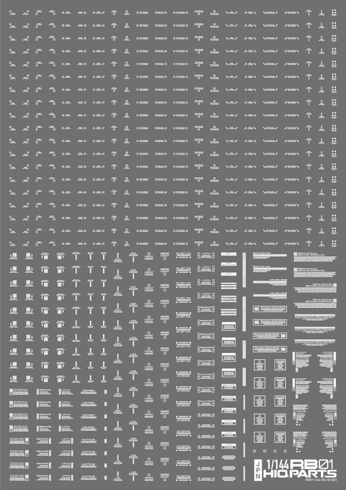 1/144 RB01 Caution Decal One Color White