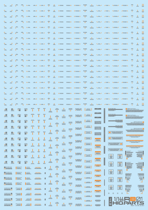 1/144 RB01 Caution Decal Gray & Orange