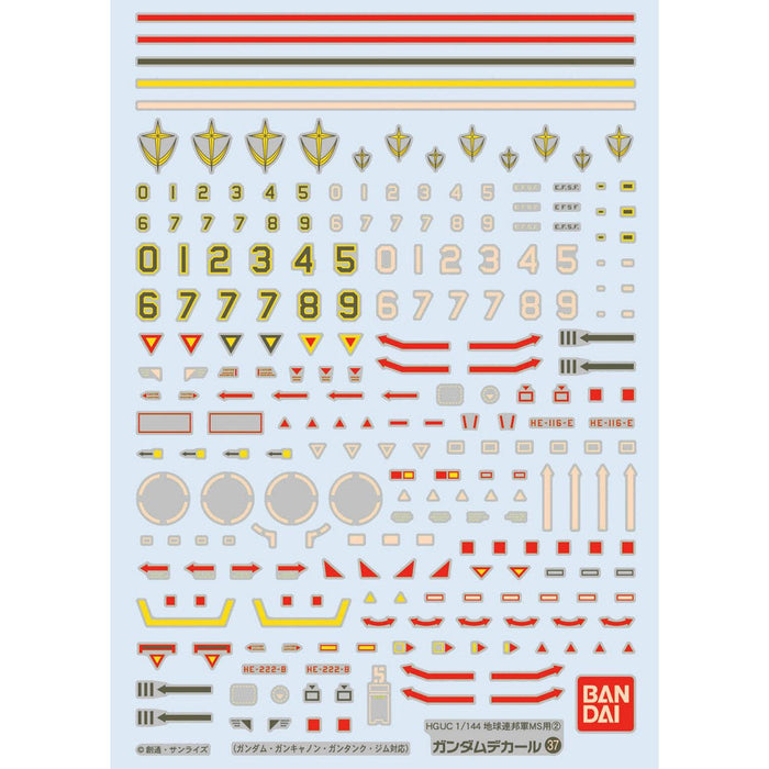 Gundam Decal No.037 for HG 1/144 EFSF MS 2