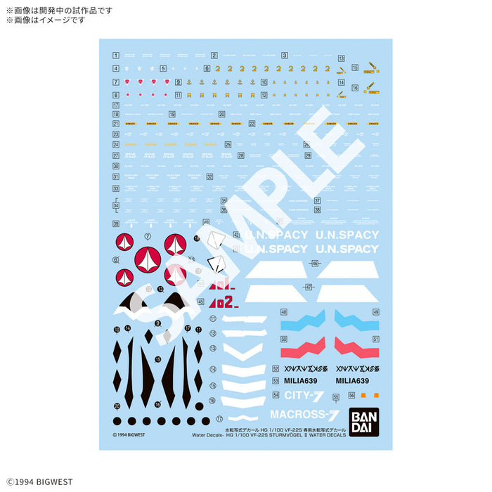 HG VF-22S Sturmvogel II Water Decals