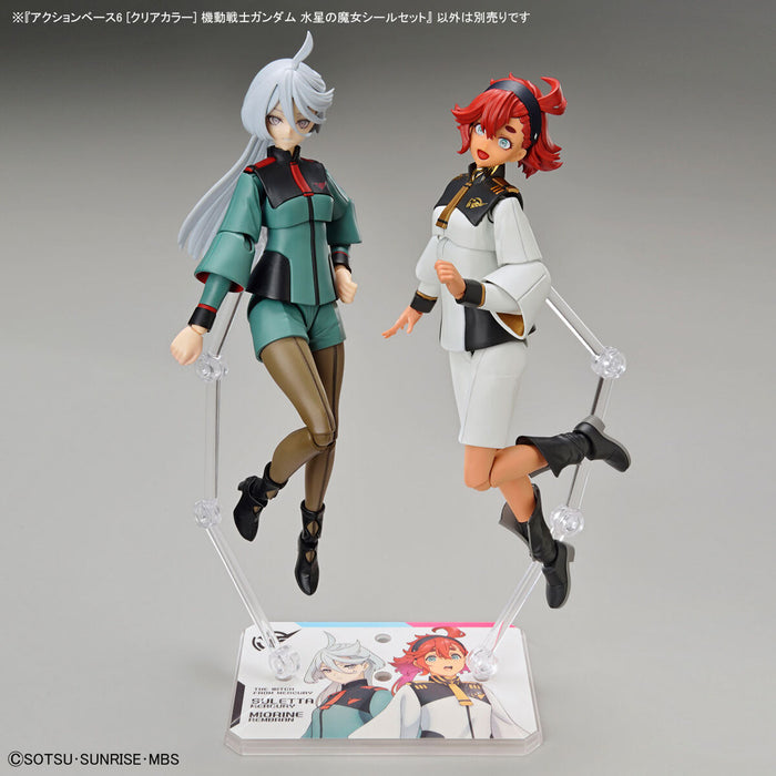 Action Base 6 Clear Gundam The Witch From Mercury Stickers Set