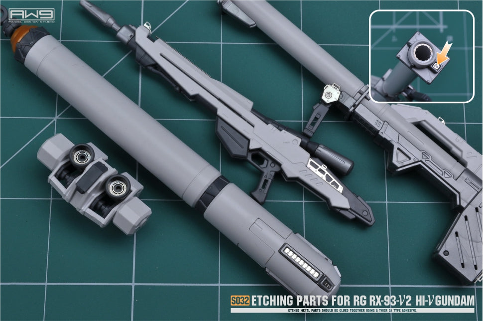 AW9-S32 Photo-Etch Parts & Decals for RG Hi-Nu Gundam