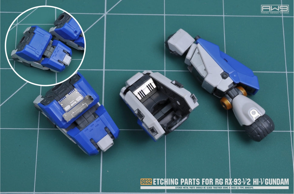 AW9-S32 Photo-Etch Parts & Decals for RG Hi-Nu Gundam