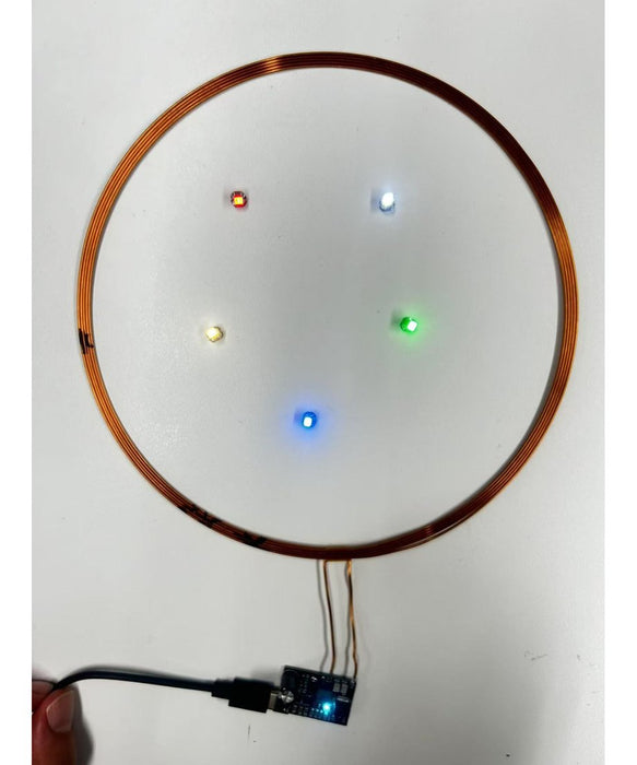 Wireless LED Coil Set L Size + Includes Exclusive Module (4 Pieces) White