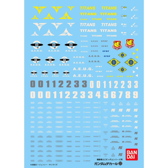 Gundam Decal No.022 for MG 1/100 Mobile Suit Z Gundam