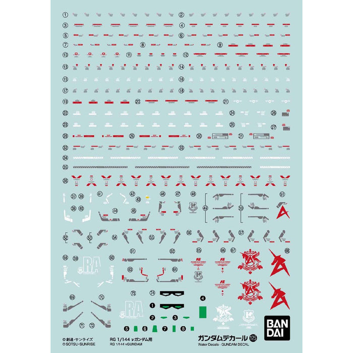 Gundam Decal No.125 for RG 1/144 Nu Gundam