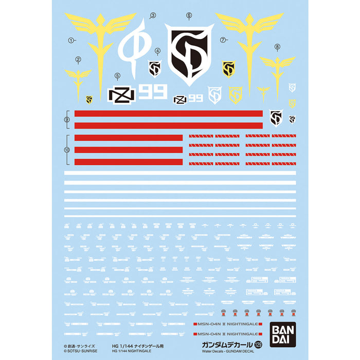 Gundam Decal No.129 for HG 1/144 Nightingale
