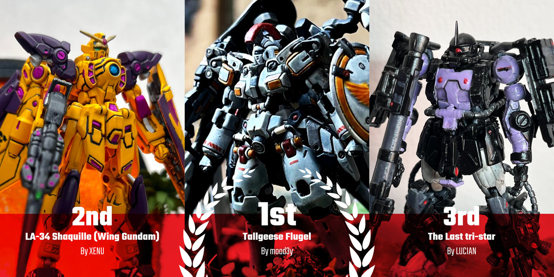 Entries & Winners from Gundam Artifact BuildOff Competition!
