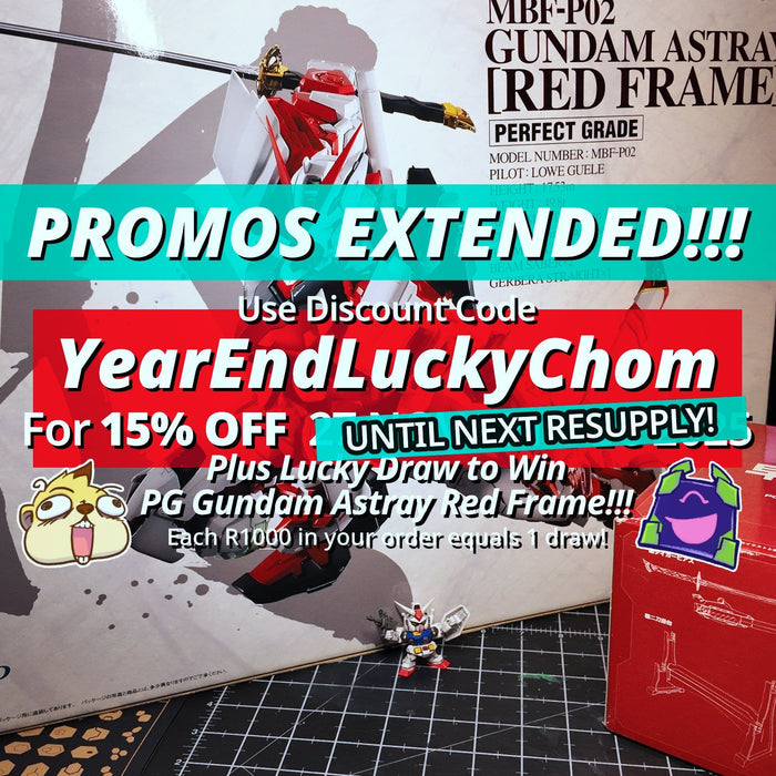 YearEndLuckyChom!!! Perfect Grade Gundam Astray Red Frame Giveaway! [Promos Extended Update]