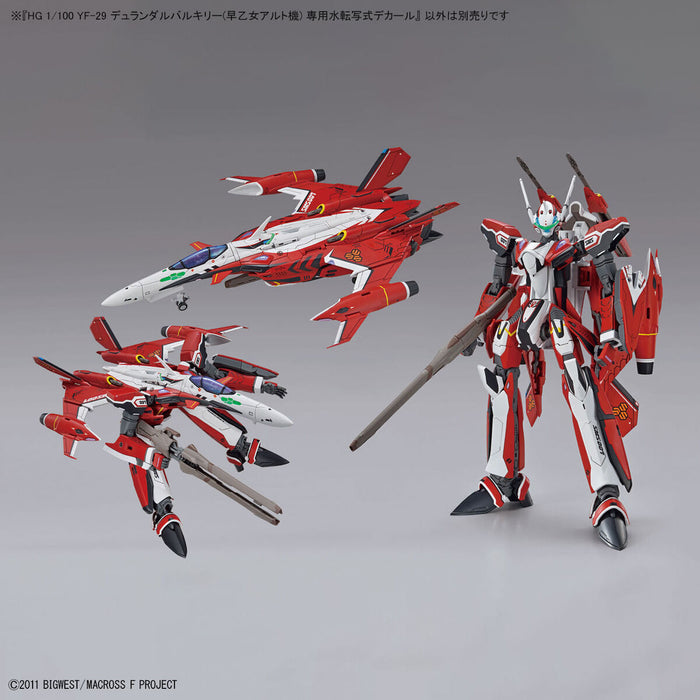 HG YF-29 Durandal Valkyrie (Alto Saotome Use) Water Decals