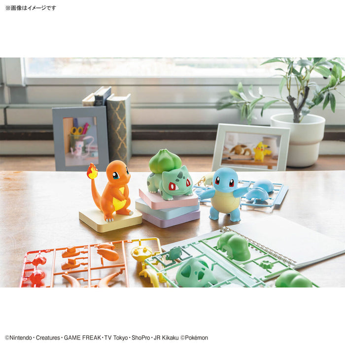 Pokemon Plamo Collection Quick!! 11 + 13 + 17 Charmander, Bulbasaur & Squirtle