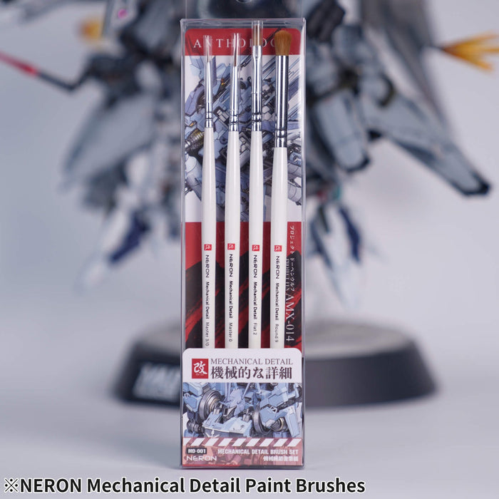 Madworks x Ver. Ed NERON Mechanical Detail Brush Set (4 pcs) - Pure Kolinsky & Synthetic (MD-001)