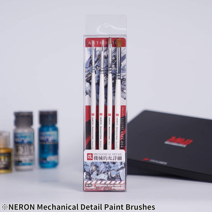 Madworks x Ver. Ed NERON Mechanical Detail Brush Set (4 pcs) - Pure Kolinsky & Synthetic (MD-001)