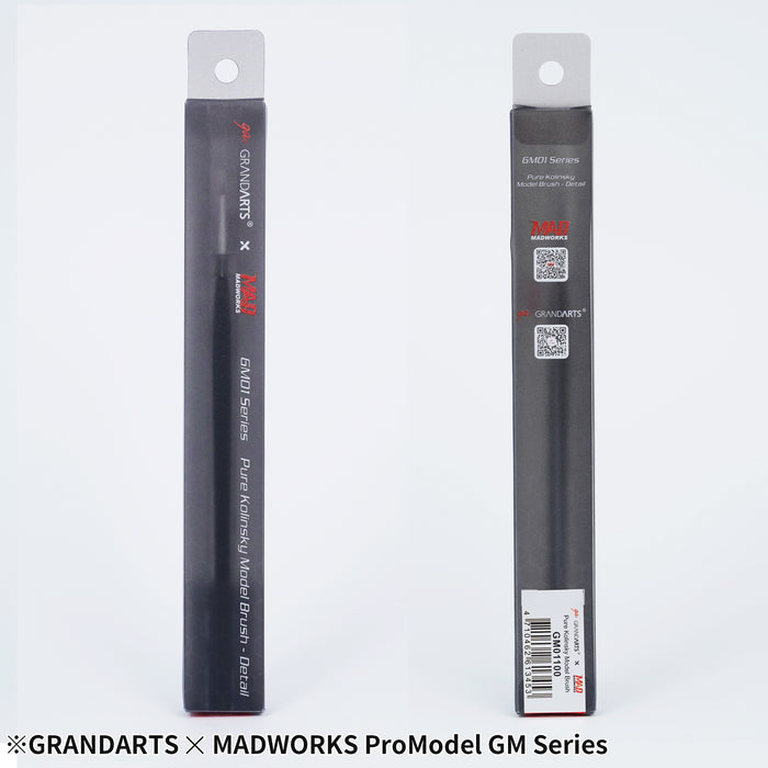GRANDARTS X MADWORKS Pure Kolinsky Brushes - Set of 5 Sizes: 0, 2/0, 3/0, 5/0, 10/0 (GM-01)