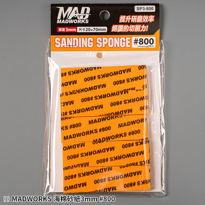 Sanding Sponge 3mm #800 - 10pcs (SP3-800)