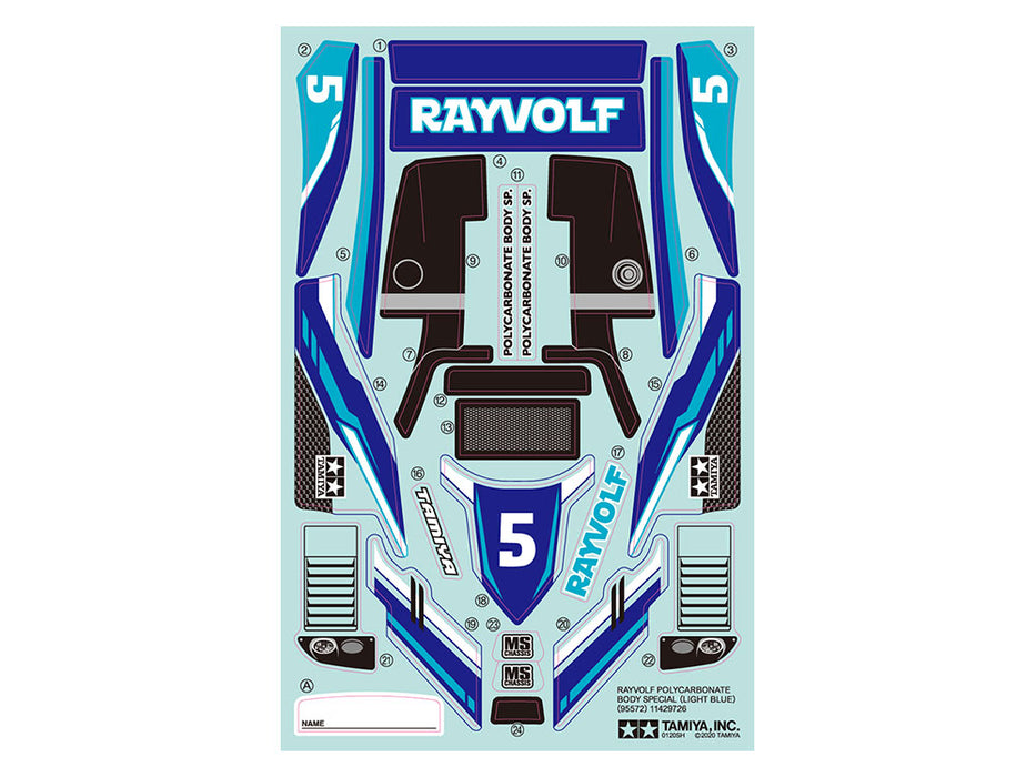 Rayvolf Polycarbonate Body Special (Light Blue) (MS Chassis)