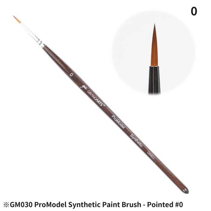 GRANDARTS X MADWORKS Synthetic Brushes - Set of 5 Sizes: 0, 2/0, 3/0, 5/0, 10/0 (GM-03)