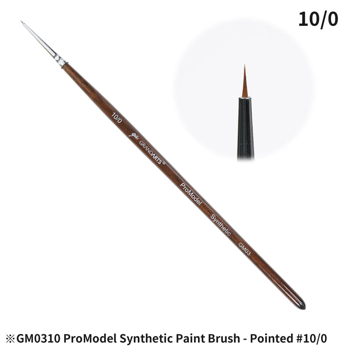 GRANDARTS X MADWORKS Synthetic Brushes - Set of 5 Sizes: 0, 2/0, 3/0, 5/0, 10/0 (GM-03)
