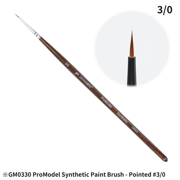 GRANDARTS X MADWORKS Synthetic Brushes - Set of 5 Sizes: 0, 2/0, 3/0, 5/0, 10/0 (GM-03)