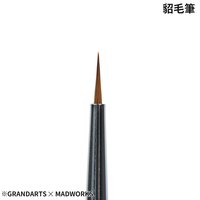 GRANDARTS X MADWORKS Pure Kolinsky Brushes - Set of 5 Sizes: 0, 2/0, 3/0, 5/0, 10/0 (GM-01)