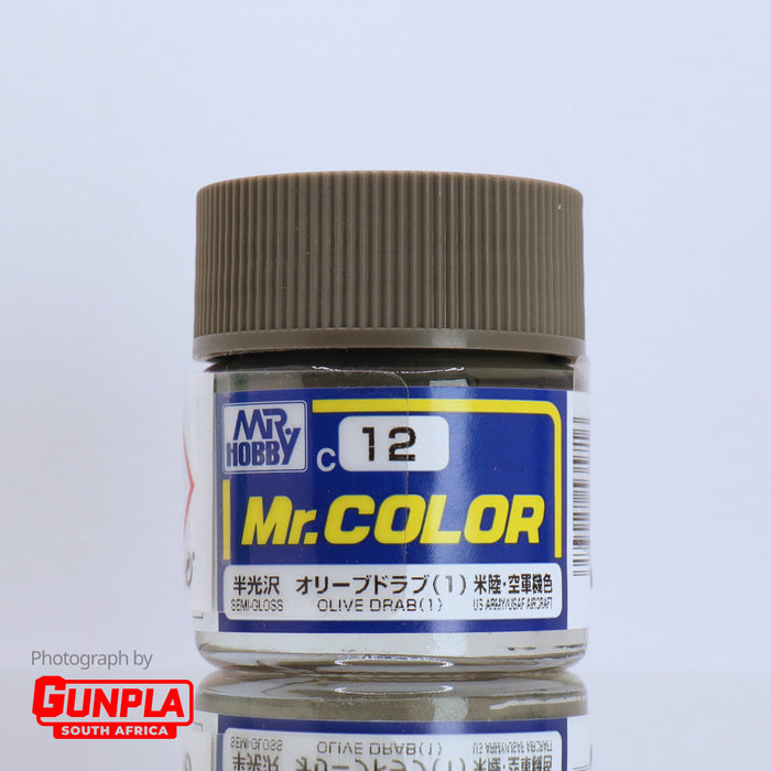 Mr. COLOR C012 Semi-Gloss Olive Drab (1) 10ml