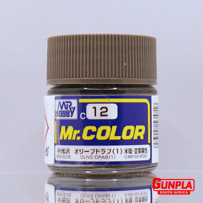 Mr. COLOR C012 Semi-Gloss Olive Drab (1) 10ml