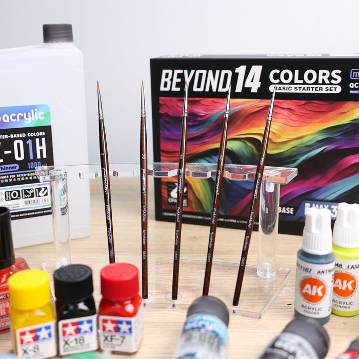 GRANDARTS X MADWORKS Synthetic Brushes - Set of 5 Sizes: 0, 2/0, 3/0, 5/0, 10/0 (GM-03)