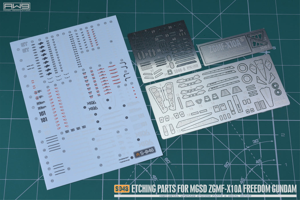 AW9-S48 Photo-Etch Parts & Decals for MGSD Freedom Gundam