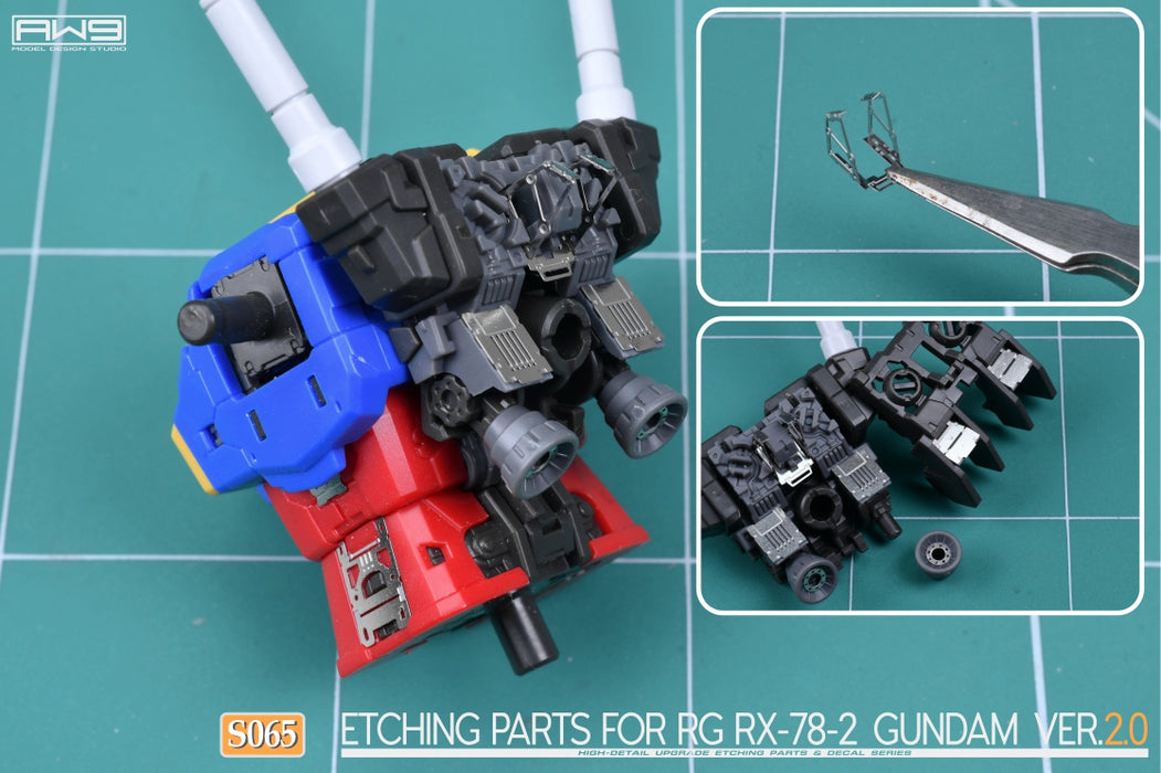 AW9 Photo-Etch Parts & Decals for RG RX-78-2 Gundam Ver.2.0 (AW9-S65)