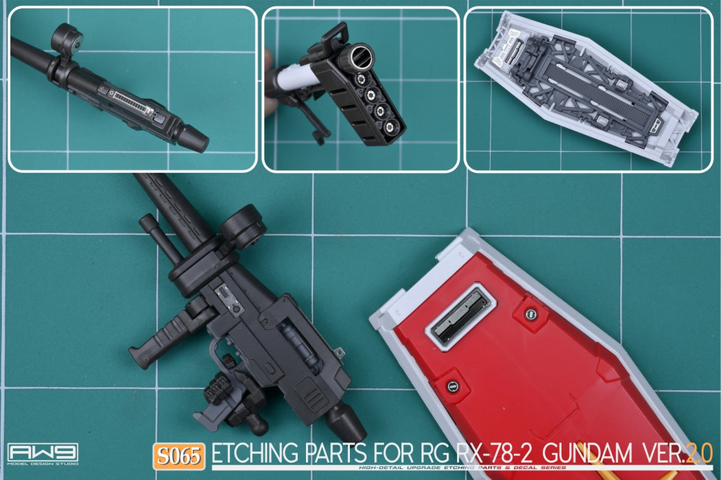 AW9 Photo-Etch Parts & Decals for RG RX-78-2 Gundam Ver.2.0 (AW9-S65)