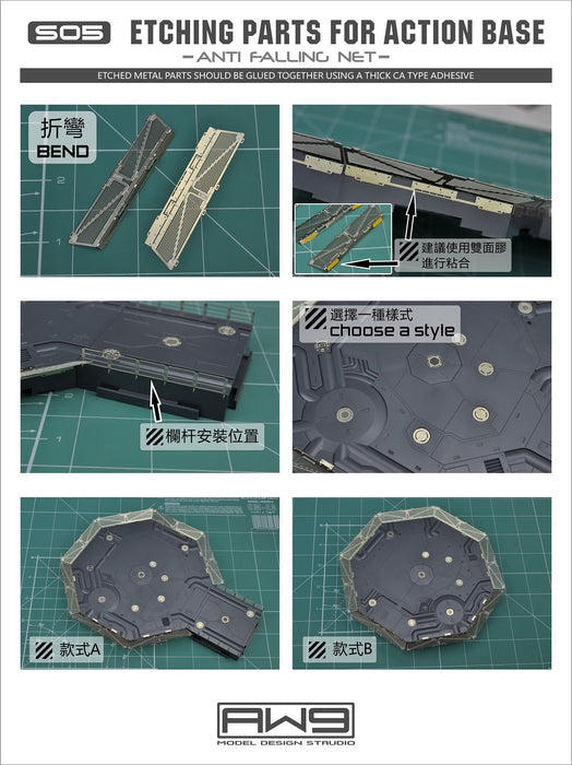 AW9-S05 Photo-Etch Parts for Action Base