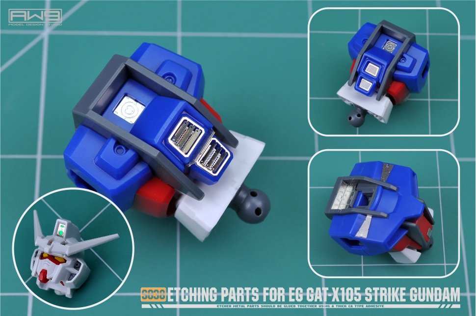 AW9-S38 Photo-Etch Parts & Decals for EG Strike Gundam