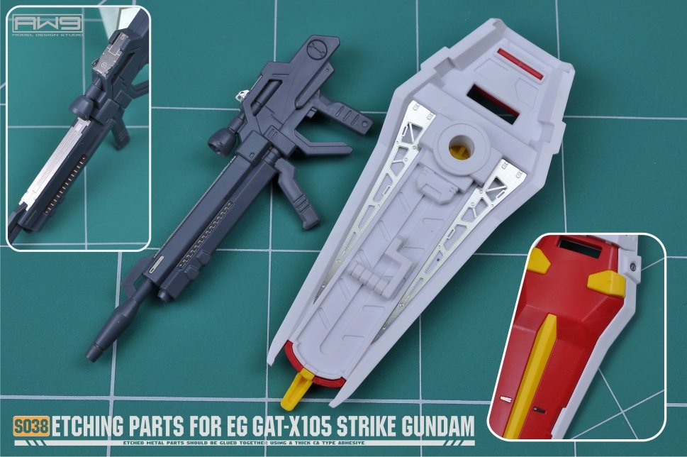 AW9-S38 Photo-Etch Parts & Decals for EG Strike Gundam