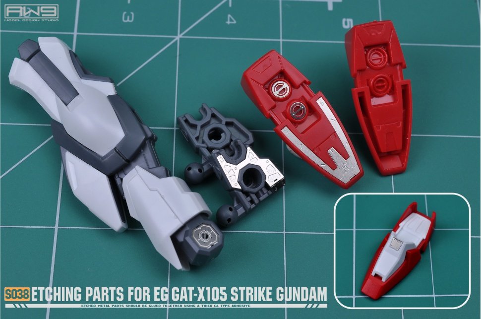 AW9-S38 Photo-Etch Parts & Decals for EG Strike Gundam