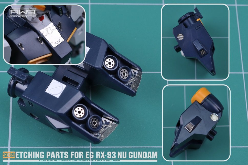 AW9-S39 Photo-Etch Parts & Decals for EG Nu Gundam