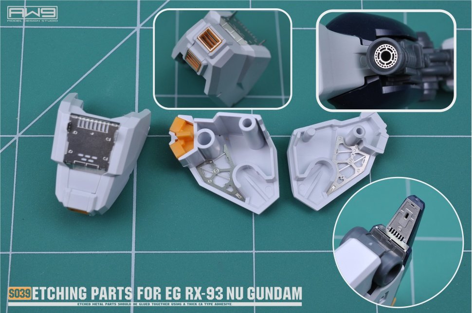 AW9-S39 Photo-Etch Parts & Decals for EG Nu Gundam