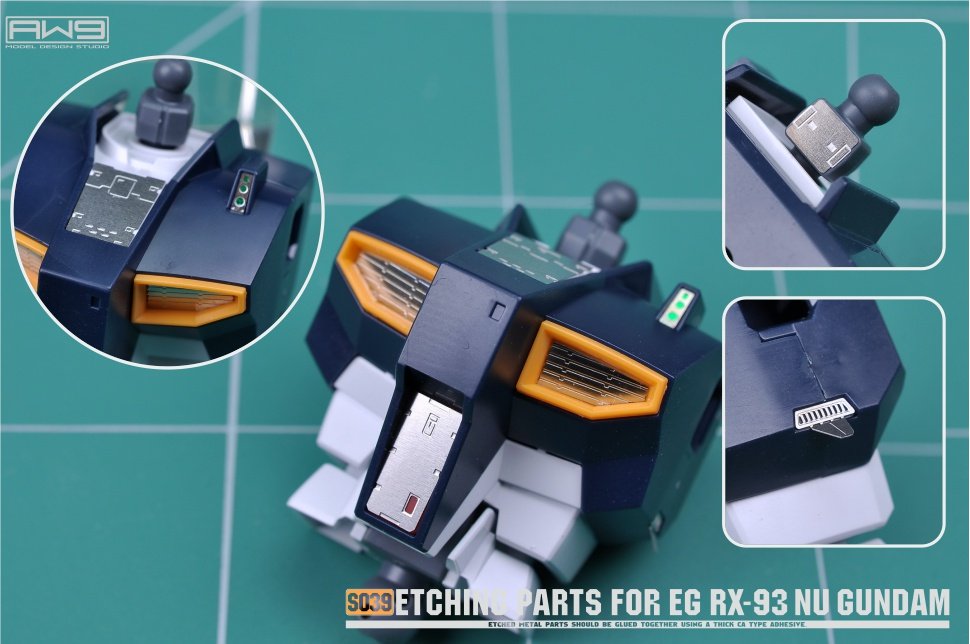 AW9-S39 Photo-Etch Parts & Decals for EG Nu Gundam